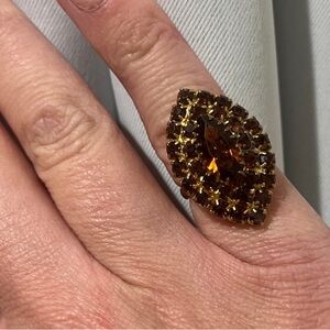 Elegant Brown Gemstone Ring